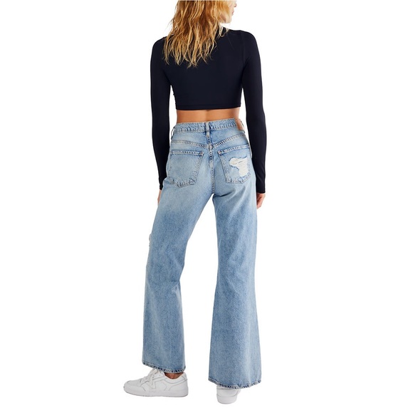 Free People New dawn flare jeans in Victoria blue NWT - Picture 2 of 14